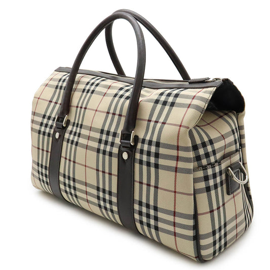 Burberry Nova Check Nylon Canvas Boston Bag