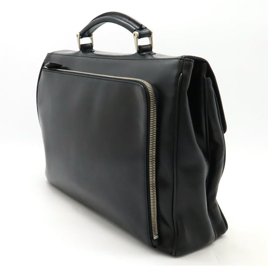 Prada Leather Business Briefcase Black
