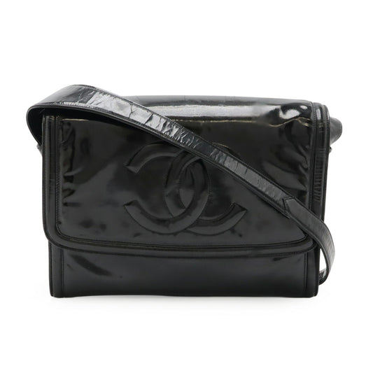 Chanel Coco Mark Patent Leather Shoulder Bag