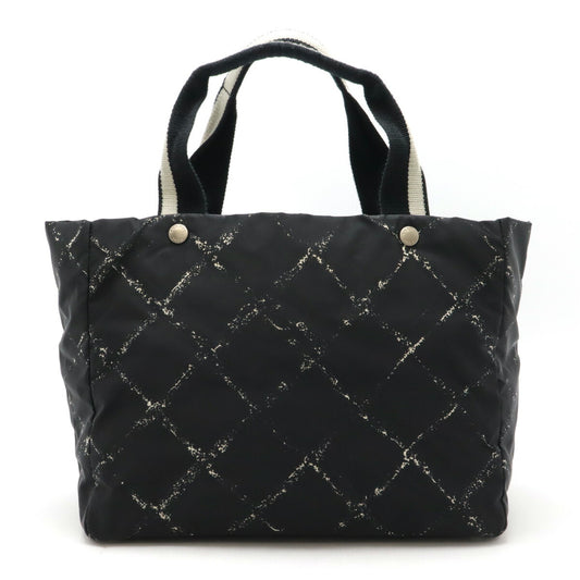 Chanel Nylon Tote Bag Black Red