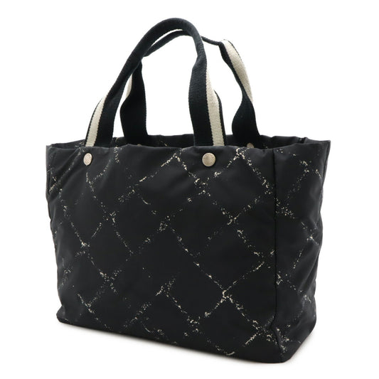 Chanel Nylon Tote Bag Black Red