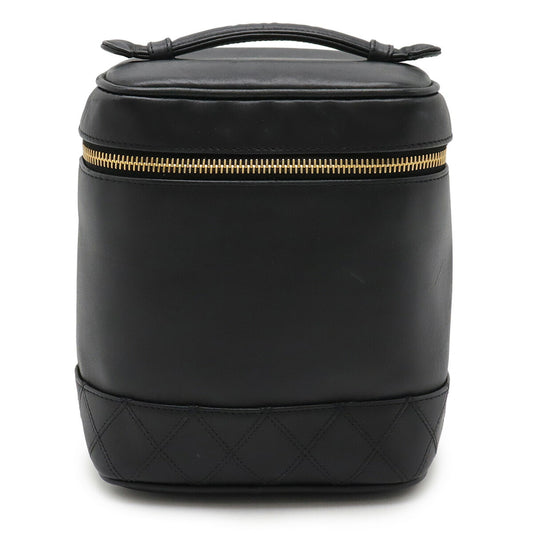 Chanel Bicolore Vanity Bag Leather Black