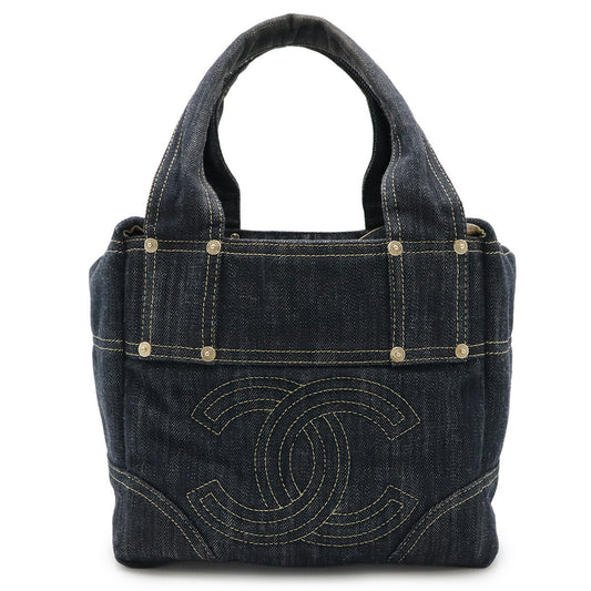Chanel Denim Coco Mark Tote Bag A31985