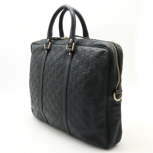 Gucci Leather Business Briefcase Black