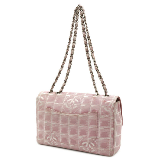 Chanel Nylon Jacquard Leather Chain Shoulder Bag
