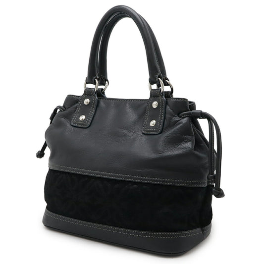Loewe Anagram Leather Suede Handbag