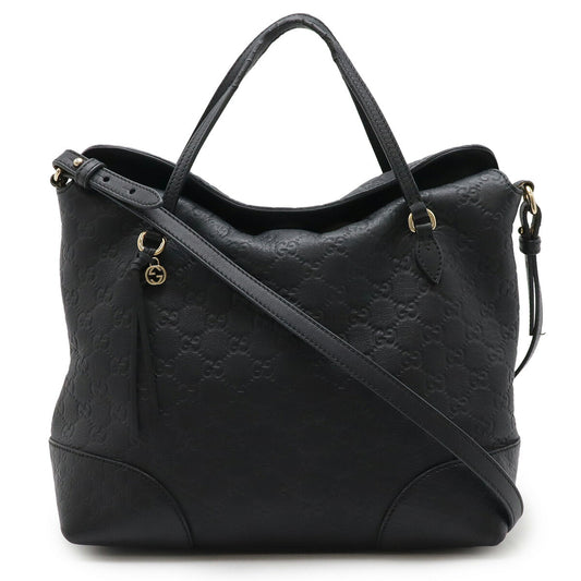 Gucci Leather Bree 2WAY Handbag Black