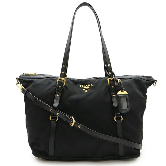 Prada Nylon Leather Tote Bag 1BG253