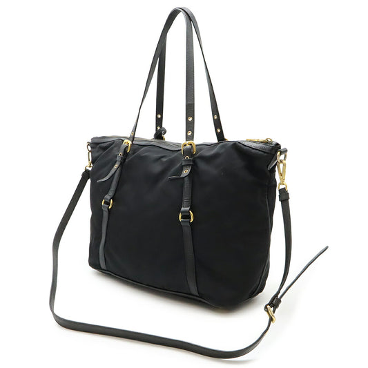 Prada Nylon Leather Tote Bag 1BG253