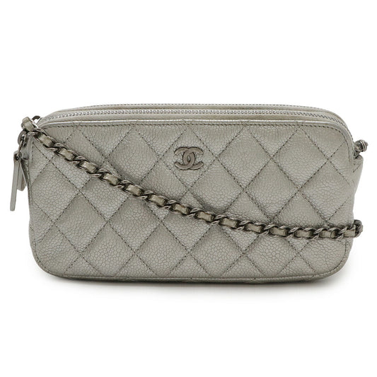 Chanel Caviar Skin Chain Wallet A82527