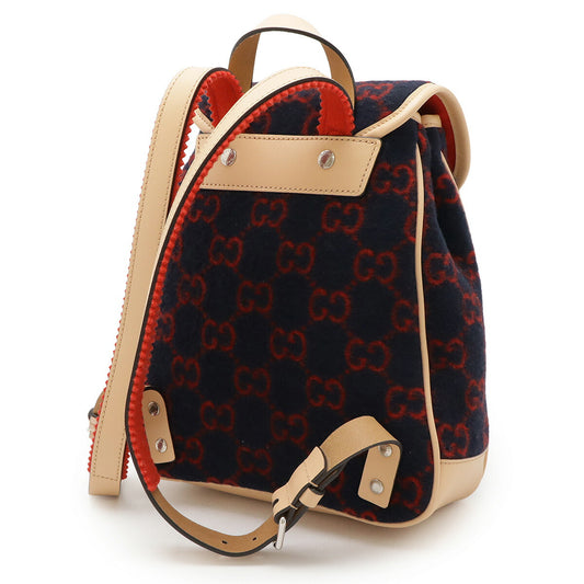 Gucci GG Wool Leather Backpack 630818