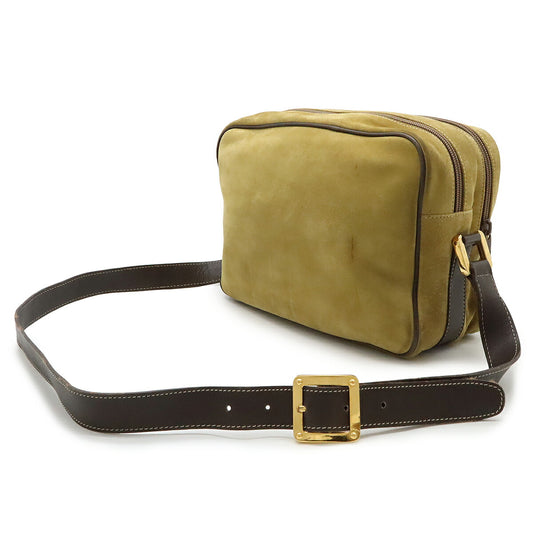 Loewe Vintage Anagram Suede Leather Shoulder Bag