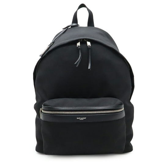 Yves Saint Laurent Nylon Canvas Leather Backpack