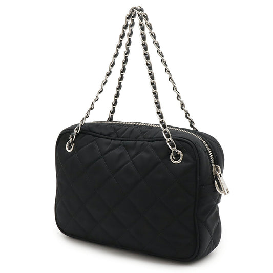 Prada Nylon Leather Quilted Shoulder Bag 1BH910