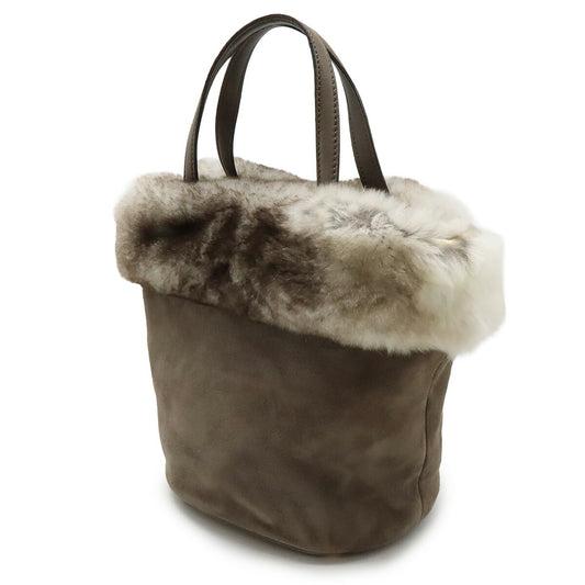 Salvatore Ferragamo Vara Handbag Suede Leather