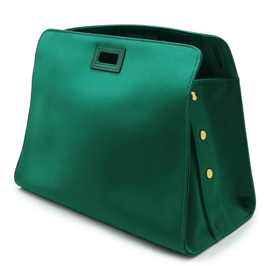 Fendi Peekaboo Defender Satin Leather Handbag