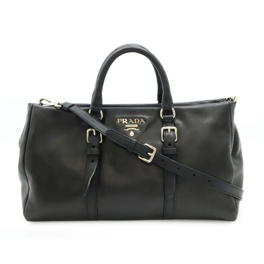 Prada Leather 2WAY Tote Handbag BN1606