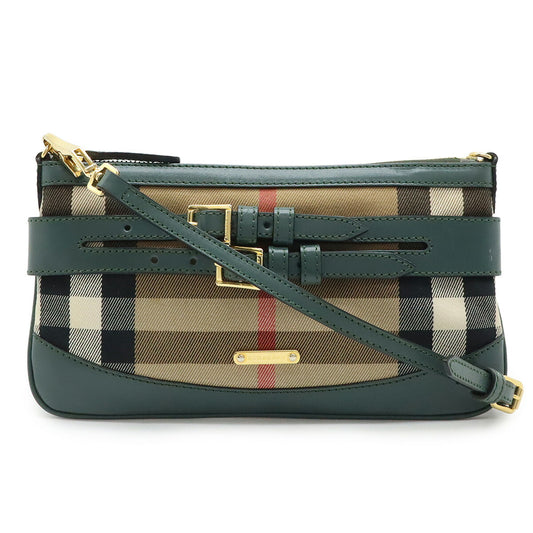 Burberry Canvas Leather Check 2WAY Shoulder Bag