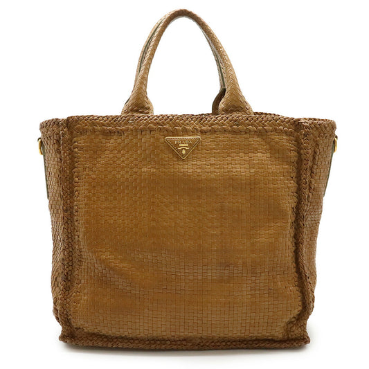 Prada MADRAS Leather Tote Bag BN2222