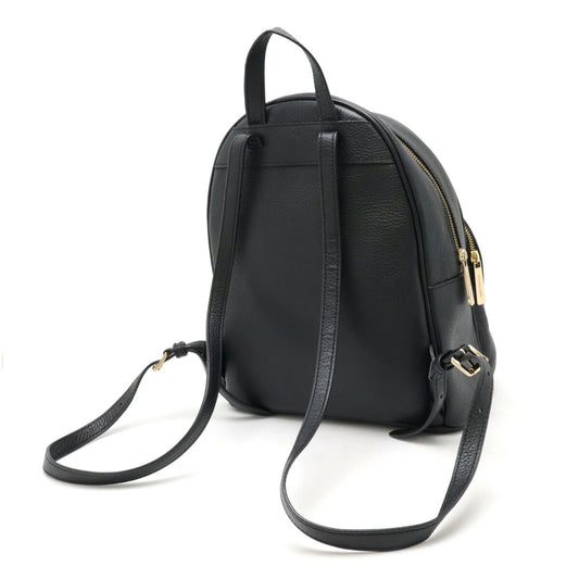 Michael Kors Abby Medium Leather Backpack Black