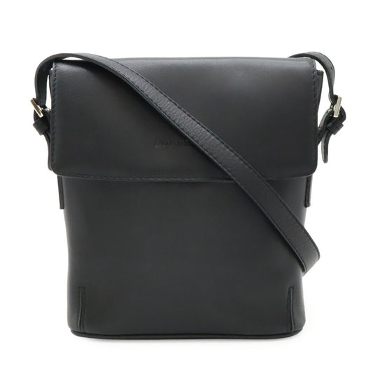 Burberry Logo Leather Shoulder Bag Black