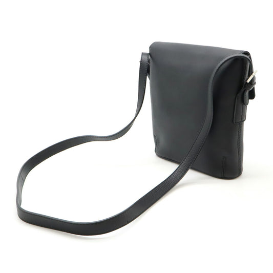 Burberry Logo Leather Shoulder Bag Black