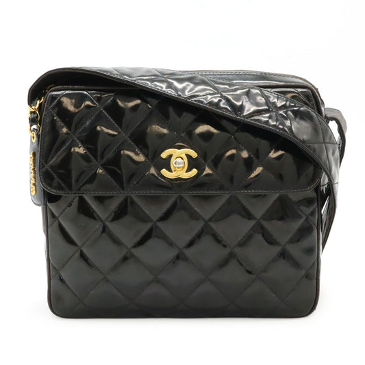 Chanel Patent Matelasse Coco Mark Shoulder Bag