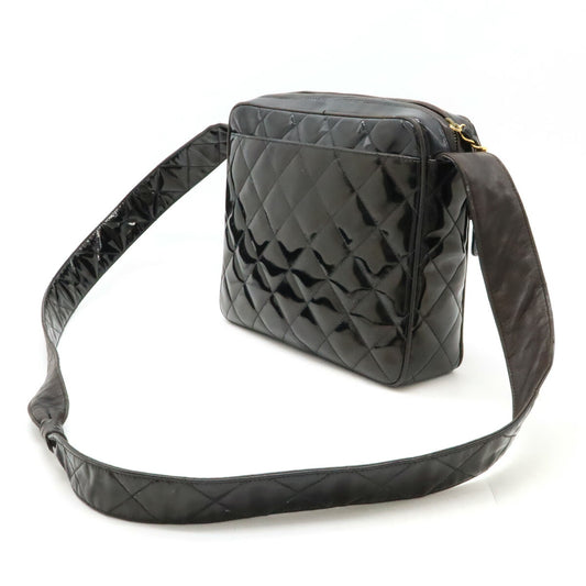 Chanel Patent Matelasse Coco Mark Shoulder Bag