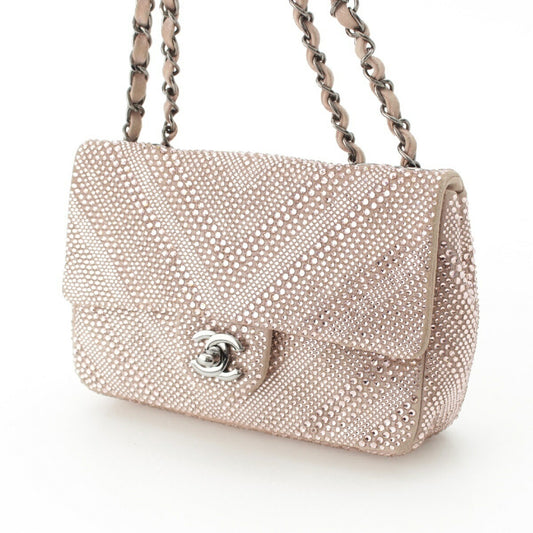 Chanel Rhinestone Coco Mark Turn Lock Swarovski Chain Shoulder Bag