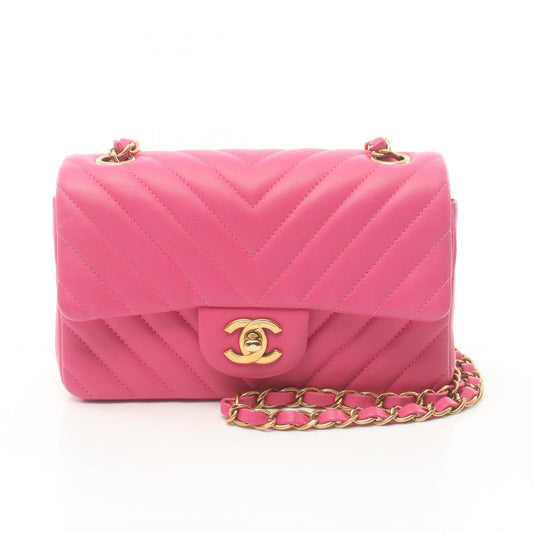 Chanel V-Stitch Lambskin Shoulder Bag