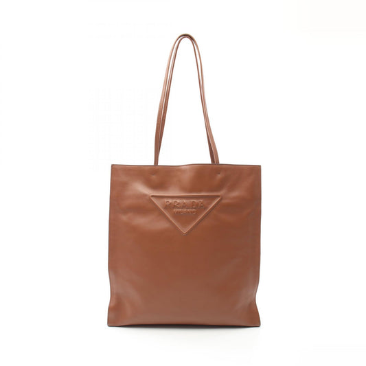 Prada Leather Triangle Logo Tote Bag 1BG429