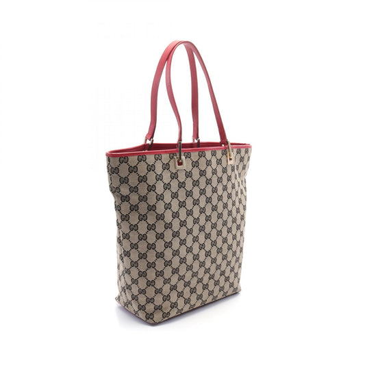 Gucci GG Canvas Leather Tote Bag