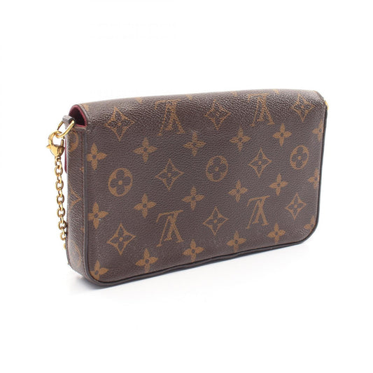 Louis Vuitton Pochette Felicie Shoulder Bag Brown