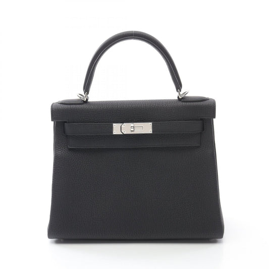 Hermes Kelly 28 Togo Leather Handbag Black