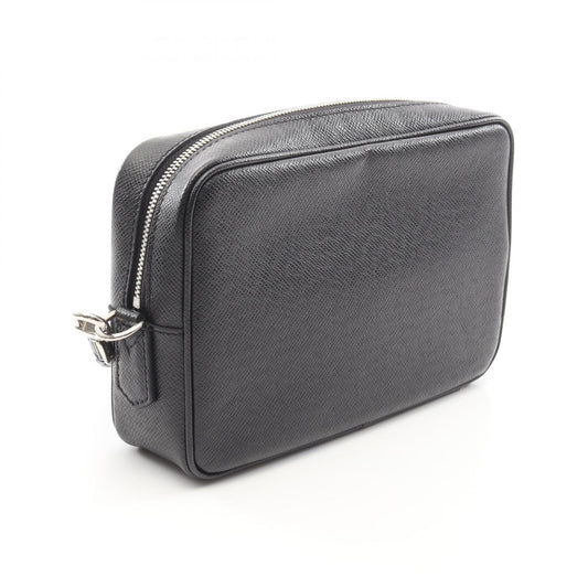 Louis Vuitton Pochette Kasai Noir Leather Clutch M33424