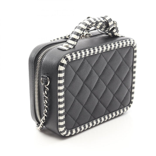 Chanel CC Filigree Small Vanity Bag Leather