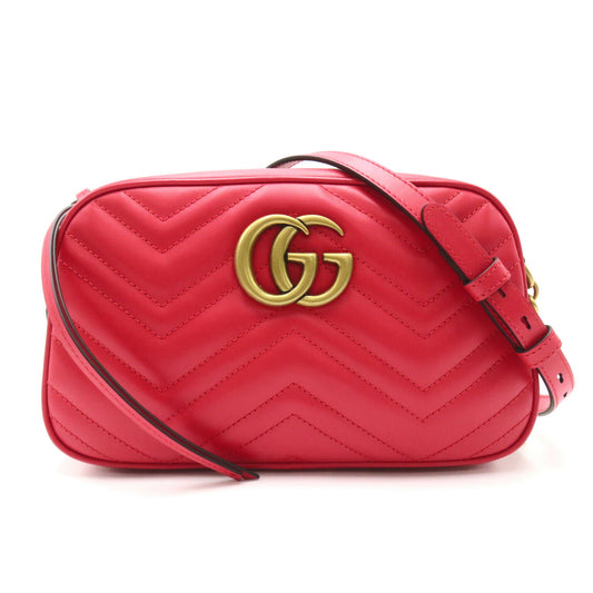 Gucci GG Marmont Small Shoulder Bag Leather Red