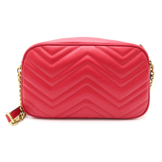 Gucci GG Marmont Small Shoulder Bag Leather Red