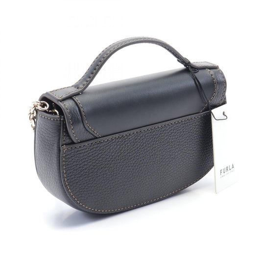 Furla CLUB 2 MINI Leather Handbag Black