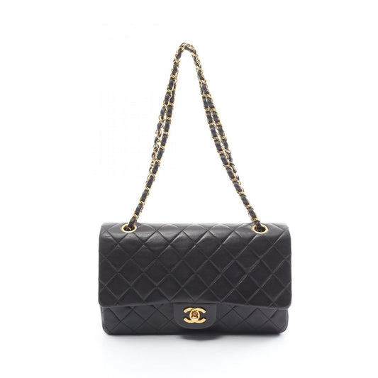 Chanel Lambskin Matelasse W Flap Shoulder Bag