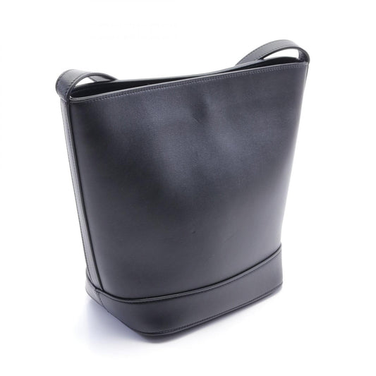 Celine Small Bucket Leather Shoulder Bag Black