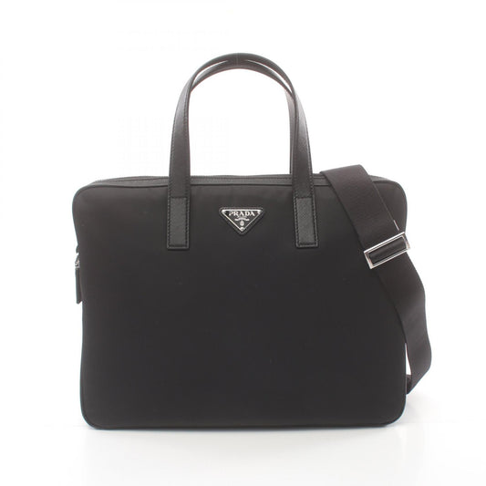 Prada Nylon Leather Briefcase 2VE3682DMHF0002