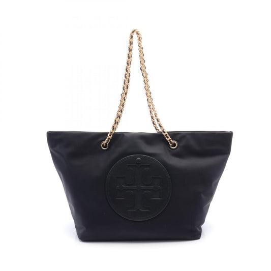 Tory Burch ELLA Nylon Leather Tote Bag Black