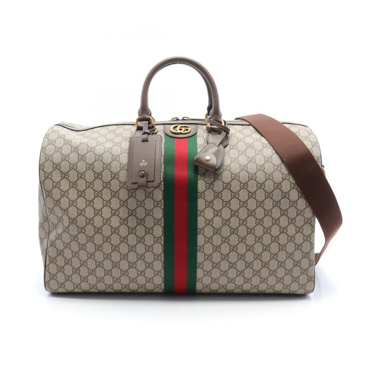 Gucci GG Supreme Boston Bag PVC Coated Canvas Leather