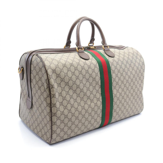 Gucci GG Supreme Boston Bag PVC Coated Canvas Leather