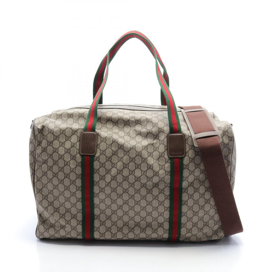 Gucci Large Duffle Bag GG Supreme Sherry Line