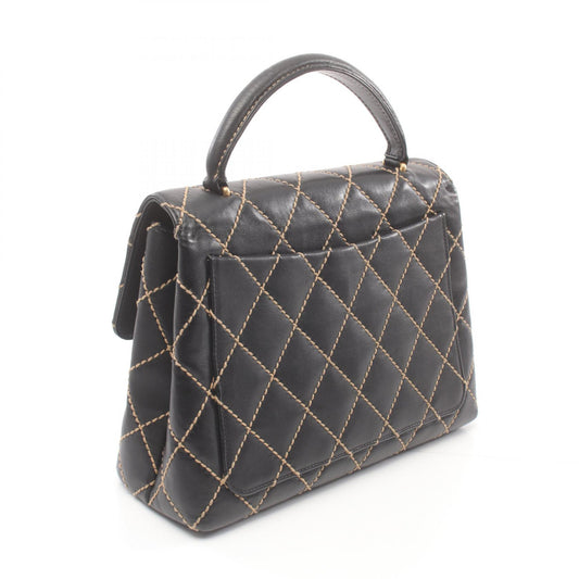 Chanel Leather Wild Stitch Handbag Black