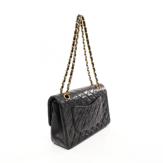 Chanel Lambskin Matelasse W Flap Shoulder Bag A01112