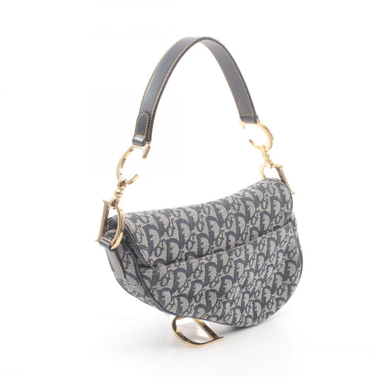 Dior Saddle Bag Canvas Leather Handbag