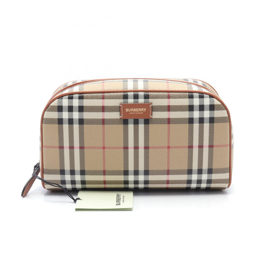 Burberry PVC Coated Canvas Leather Pouch